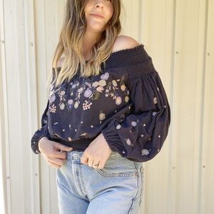 NWT Free People embroidered top